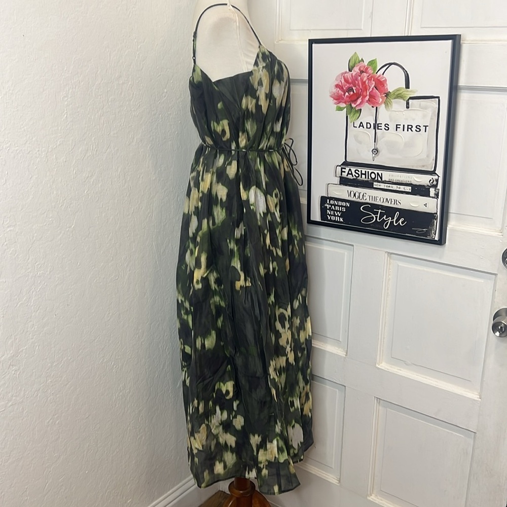 NWT Banana Republic Factory Organza Tie Waist Maxi Dress Size XS - Picture 3 of 8